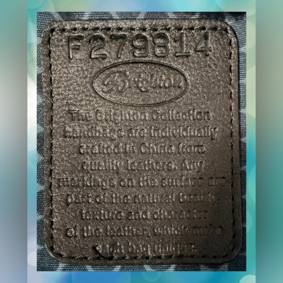 Brighton Embroidered Butterfly Saffiano Vinyl Bag  Wallet Scarf Dust Bag & Box - Picture 15 of 17